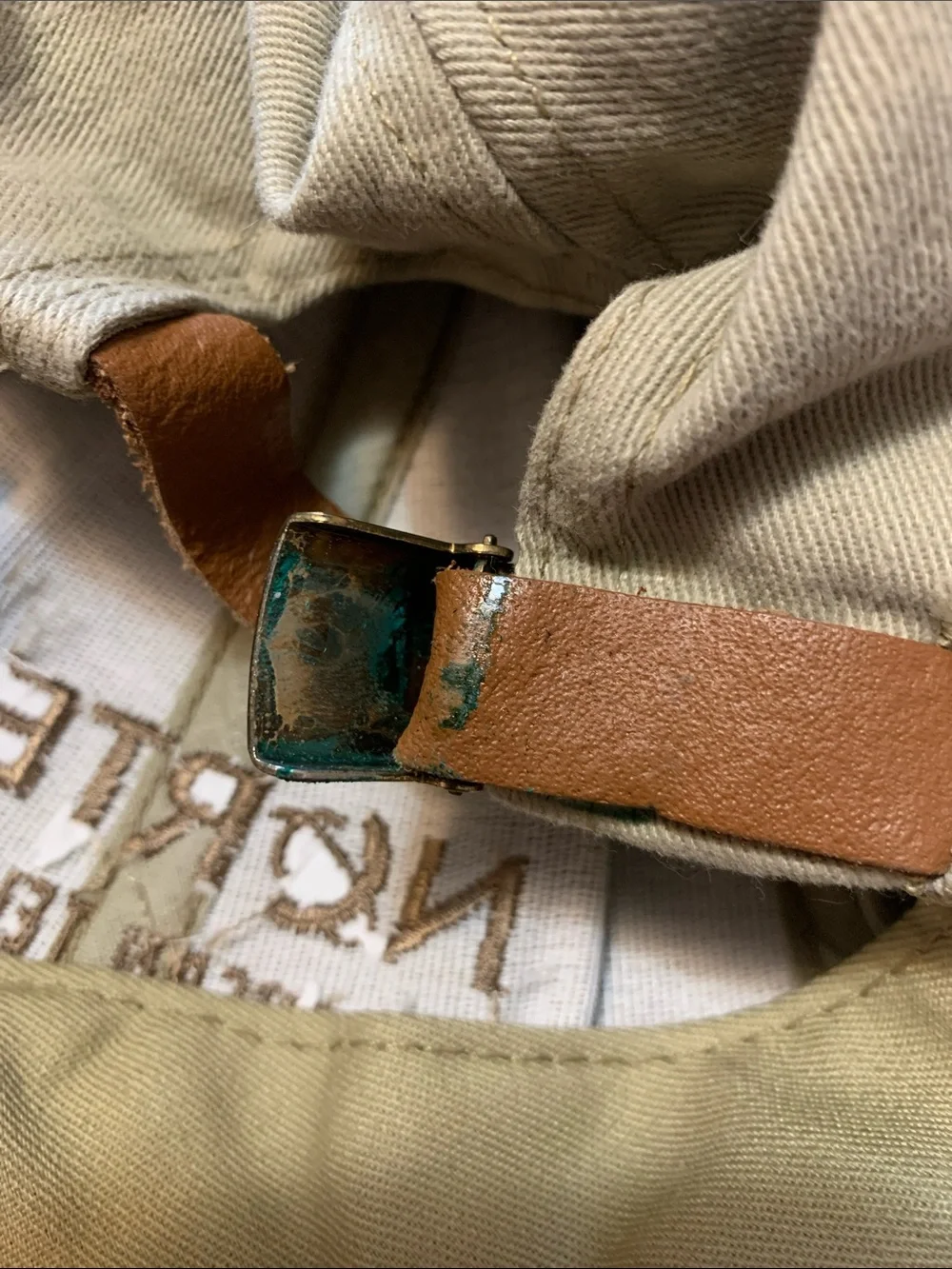 Khaki Nortel Northern Telecom Flat Billed Hat
